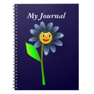 Lycklig Flower Notebook Anteckningsbok Med Spiral