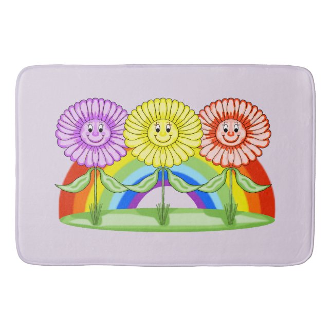 Lycklig Flowers Bath Mat Badrumsmatta (Framsidan)