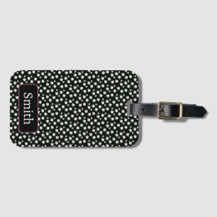 Lycklig Flowers Black Bagagebricka