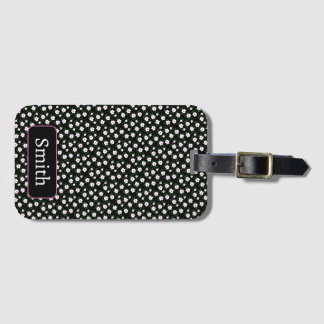 Lycklig Flowers Black Bagagebricka