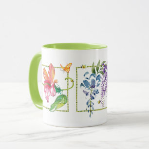 Lycklig Flowers Butterflies & Bees Mugg