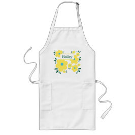 Lycklig Flowers Långt Förkläde