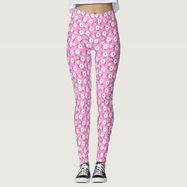 Lycklig Flowers Leggings (Framsida)