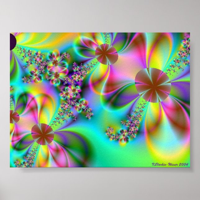 Lycklig Flowers Poster (Framsidan)