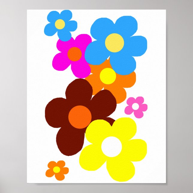 Lycklig Flowers Poster (Framsidan)
