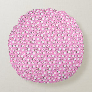 Lycklig Flowers Rund Kudde