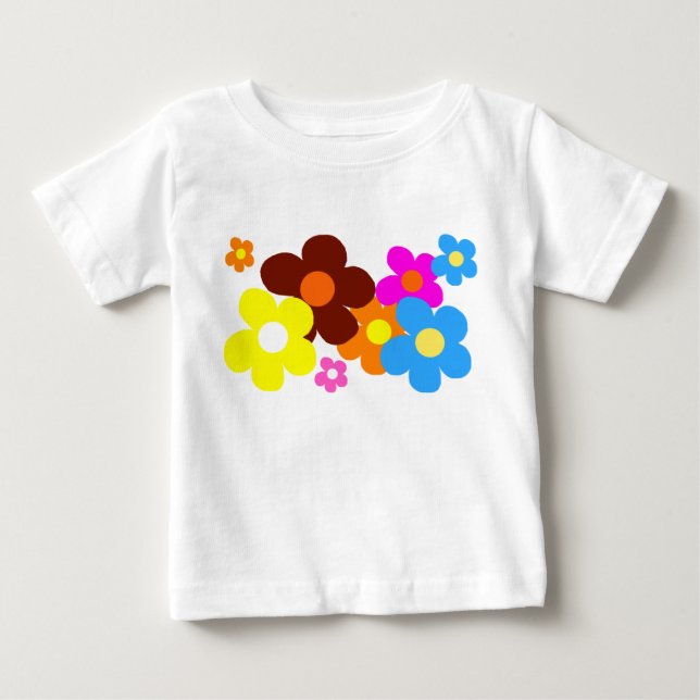 Lycklig Flowers T Shirt (Framsida)