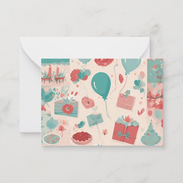 lycklig födelseattskort anteckningskort (Baksida)