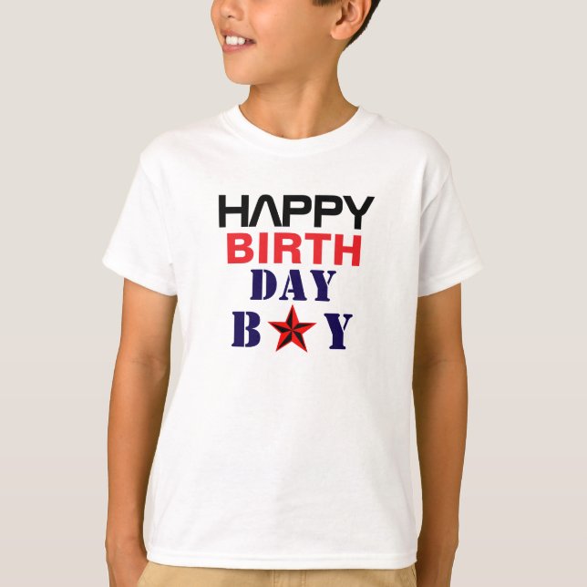 Lycklig födelsedag BoY T Shirt (Framsida)