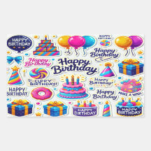 Lycklig födelsedag för stöldklistermärken