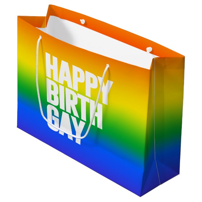 Lycklig Födelsedag Gay (Framsidan Vinklad)