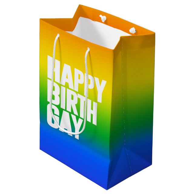 Lycklig Födelsedag Gay (Framsidan Vinklad)