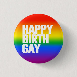 Lycklig Födelsedag Gay Knapp