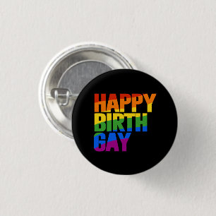 Lycklig Födelsedag Gay Knapp