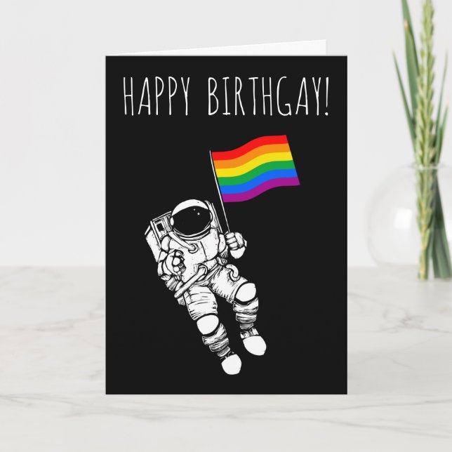 Lycklig Födelsedag Gay Kort (Framsida)