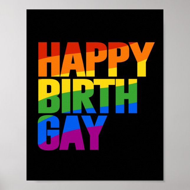 Lycklig Födelsedag Gay Poster (Framsidan)