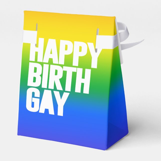 Lycklig Födelsedag Gay Presentaskar (Baksidan Sidan)