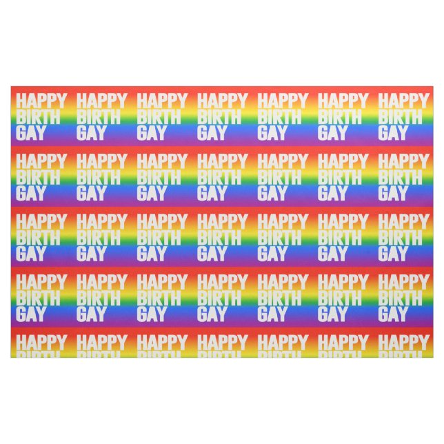 Lycklig Födelsedag Gay Tyg (Fat Quarter)