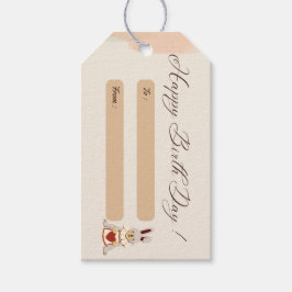 lycklig födelsedag hälsning kattens rosa söt presentetikett