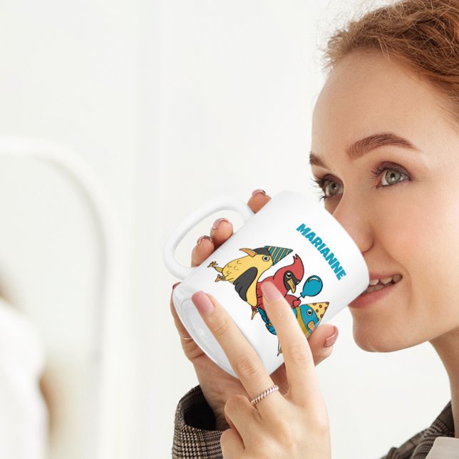 Lycklig födelsedag Tecknad Fåglar som anses vara f Kaffemugg (Skapare uppladdad)