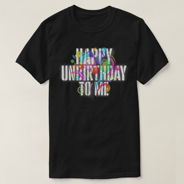 Lycklig-födelsedagen till mig för att skjorta, Gra T Shirt (Design framsida)