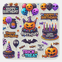 Lycklig födelsedagskalendrar Halloween-dag