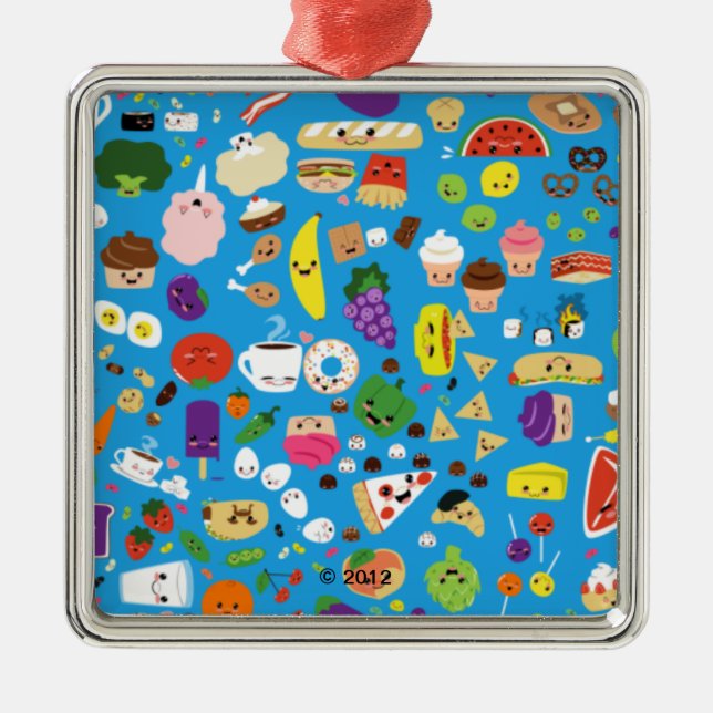 Lycklig Food Julgransprydnad Metall (Framsidan)