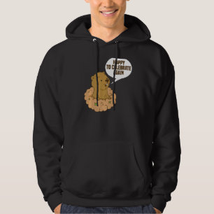 Lycklig för att fira igen den berömda Groundhog Da Hoodie