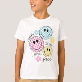 lycklig för att träffa din ansikte Lärare back to T Shirt