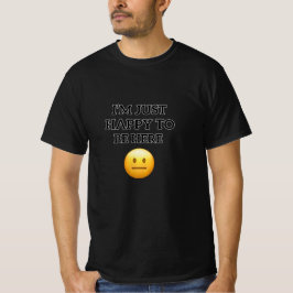 Lycklig för att vara här" Emoji Shirt - minimalist T