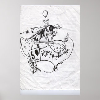 lycklig för att vara här poster