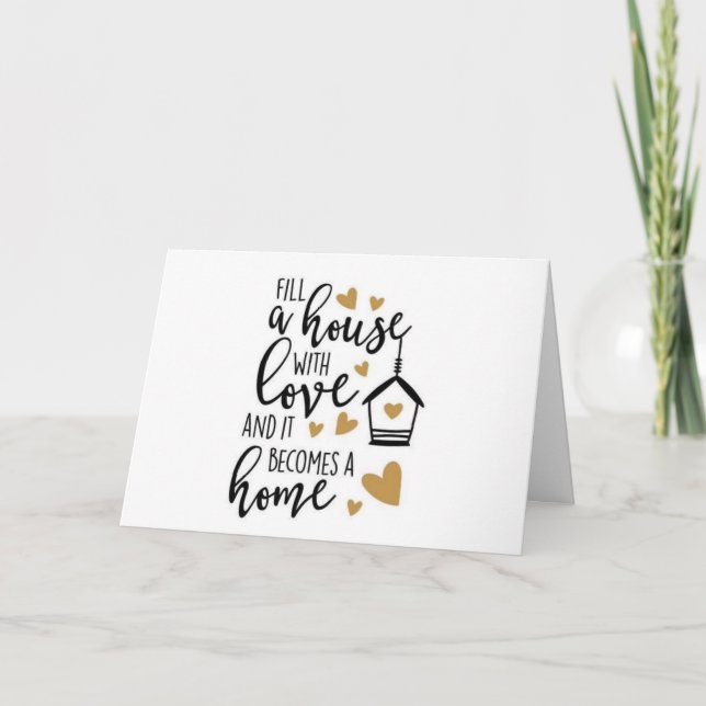 LYCKLIG FÖR "DIG" OCH DIN "NYA HEM" KORT (Framsida)