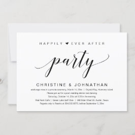 Lycklig För Evigt Bröllop Elopement Party Inbjudningar