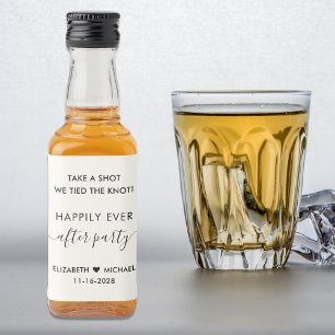 Lycklig För Evigt Efterfest Bröllopspresent Kräm Spritflaskor Etikett