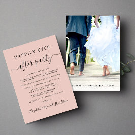 Lycklig För Evigt Fest Blush Mottagning Foto Meddelande