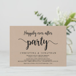 Lycklig För Evigt-fest, Brun Kraft Bröllopsflykt Inbjudningar