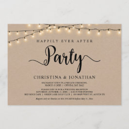 Lycklig För Evigt-fest, Stränga Ljus Förlovning Inbjudningar