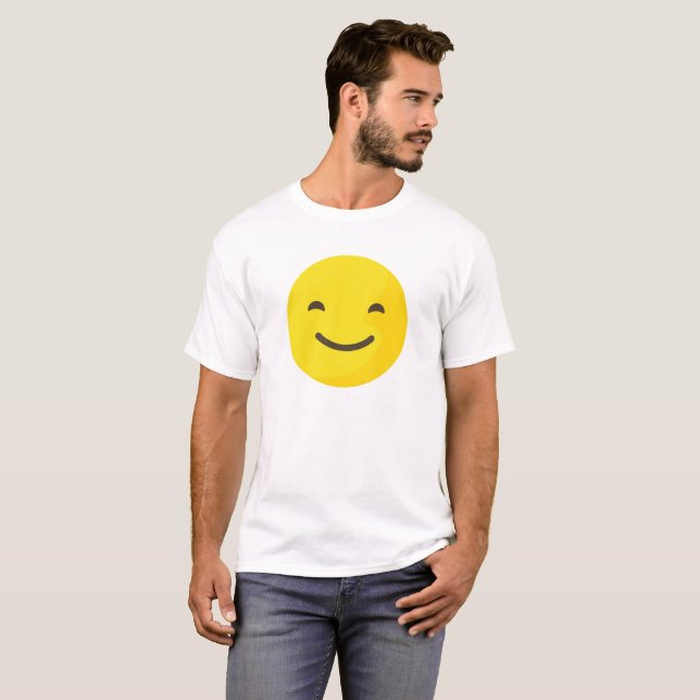 Lycklig för manar Emoji utslagsplats T Shirt (Hel framsida)
