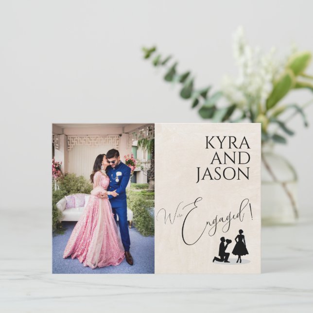 Lycklig Förlovning Meddelande (Stående Fram)