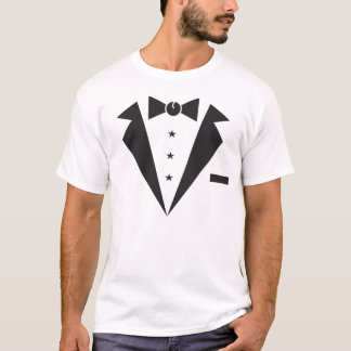 Lycklig formell vit för smäll t-shirt