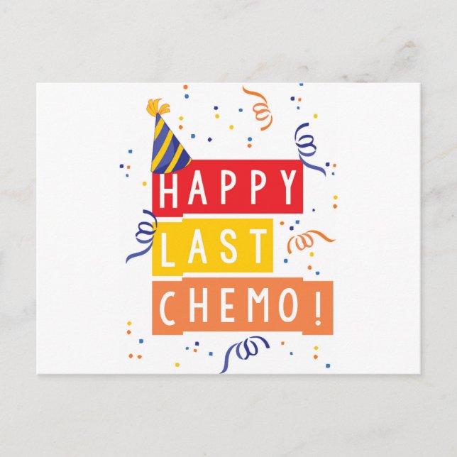 Lycklig förra Chemo! Vykort (Framsida)