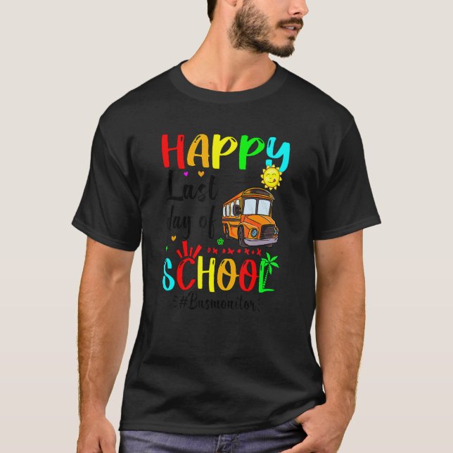 Lycklig förra dagen, Buss Monitor Summer Vacati T Shirt (Framsida)