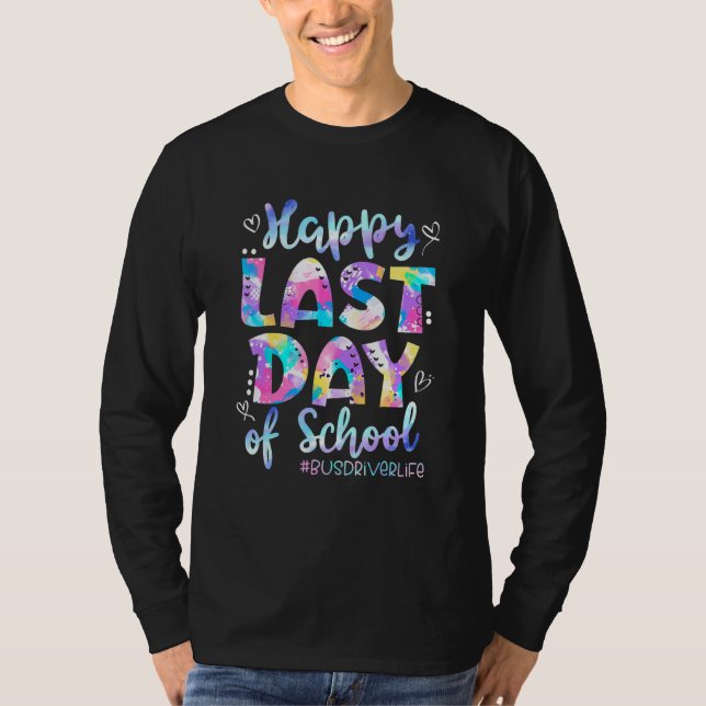 Lycklig förra dagen, Buss, sommartid för-chaufföre T Shirt (Framsida)