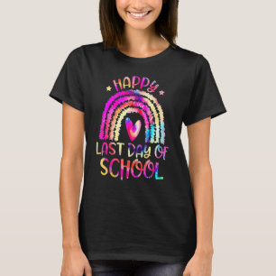 Lycklig förra dagen, då skolläraren Tie Dye Rainbo T Shirt