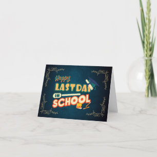 Lycklig förra dagen för lärarskolan och Student Tack Kort
