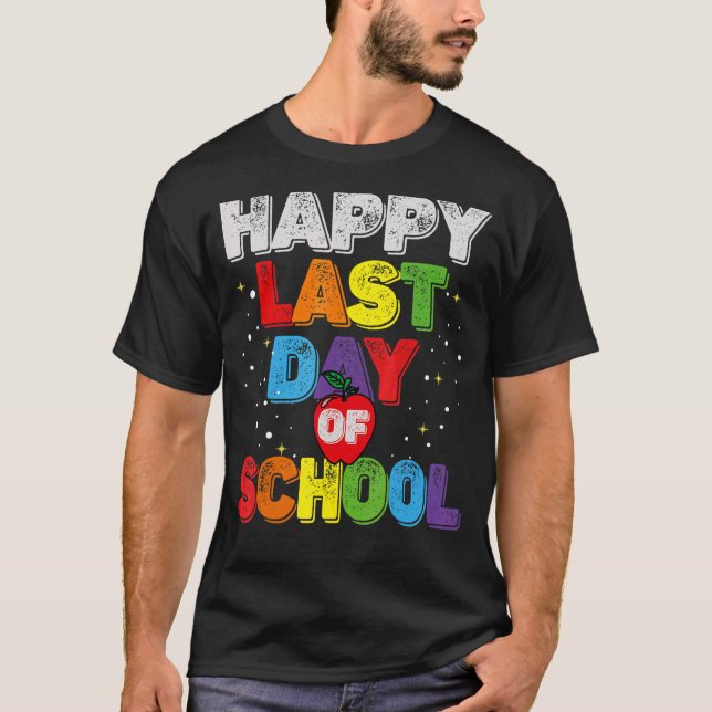 Lycklig förra dagen för lärarutbildning och Studen T Shirt (Framsida)