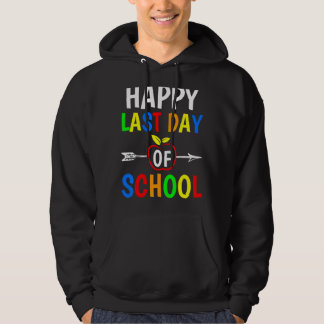 Lycklig förra dagen för skollärare i Studenter Gra Hoodie