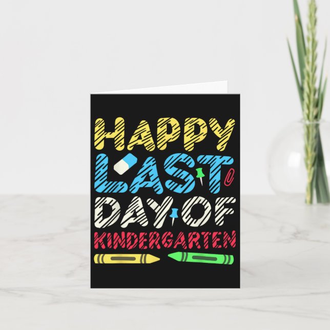 Lycklig förra dagen i Kindergarten Studenten 2025  Kort (Framsida)