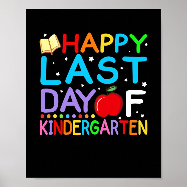 Lycklig förra dagen i Kindergarten Studenten Poster (Framsidan)