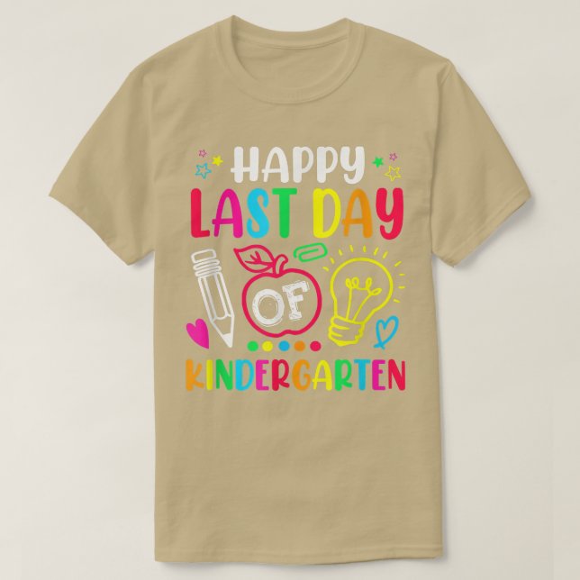 Lycklig förra dagen: Kindergarten School Funny Tea T Shirt (Design framsida)